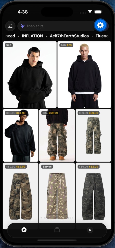 Style streetwear discovery app screenshot